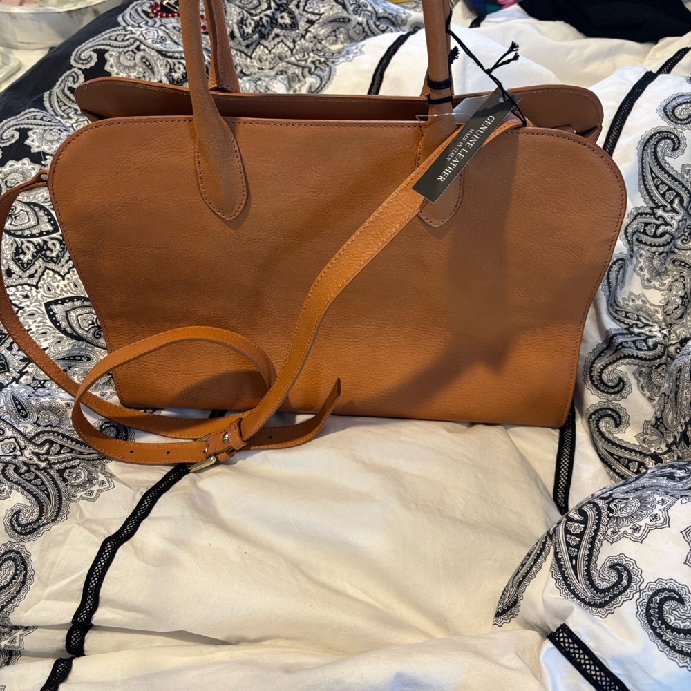 Claudia Firenze Tan Italian‎ Leather Women's Bag